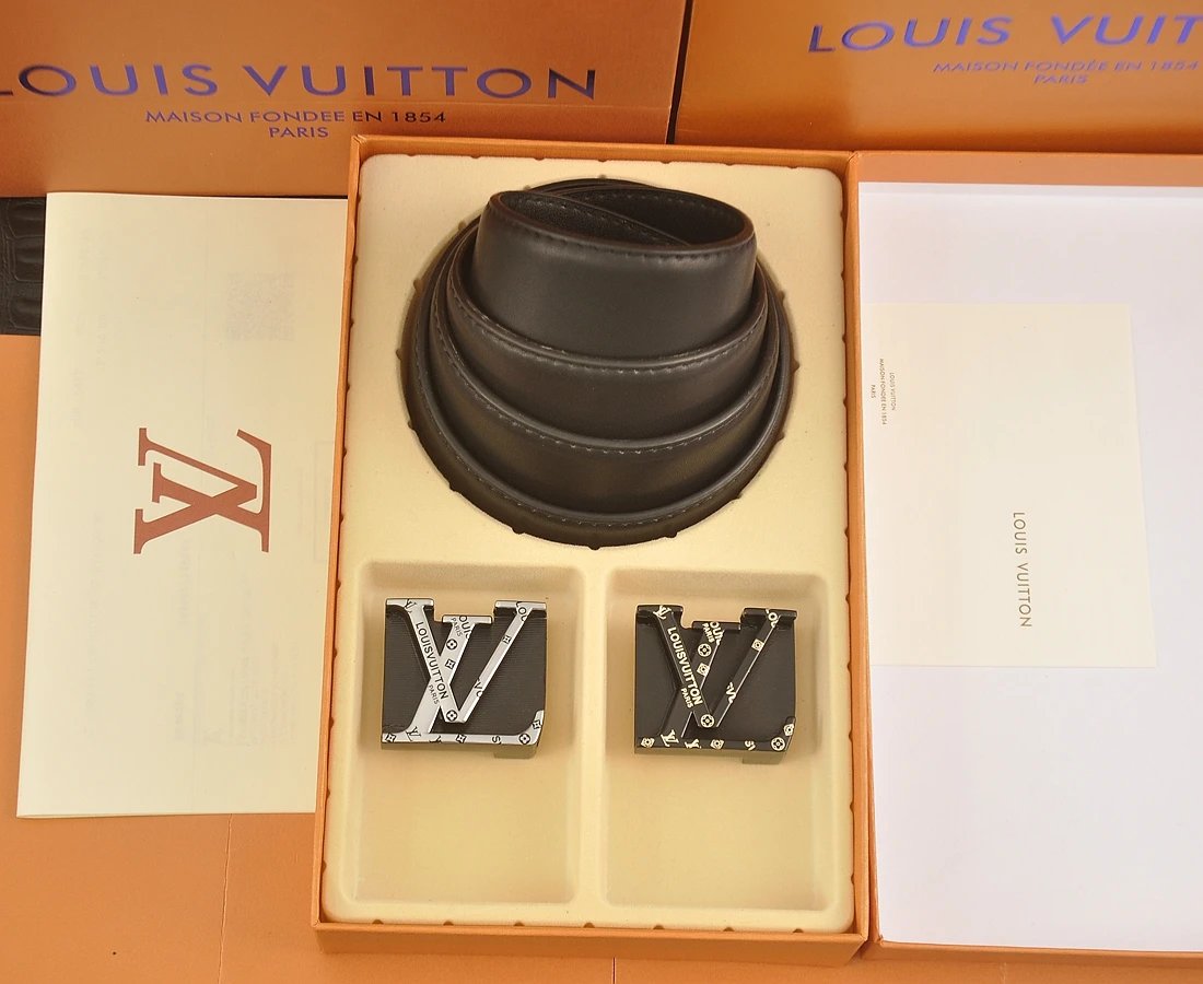 Louis Vuitton Belts Monogram embossed belt with LV buckle — 19