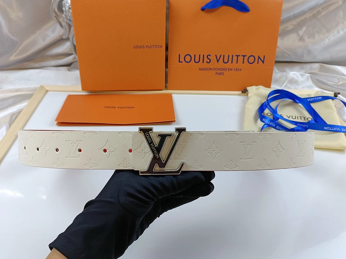 Louis Vuitton Belts Monogram embossed belt with LV buckle image 8
