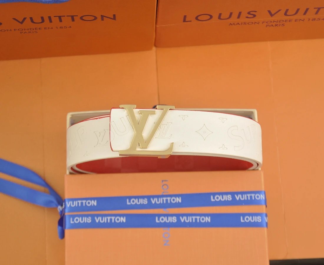 Louis Vuitton Belts Tiger-head buckle belt with monogram and graphic patches — 17