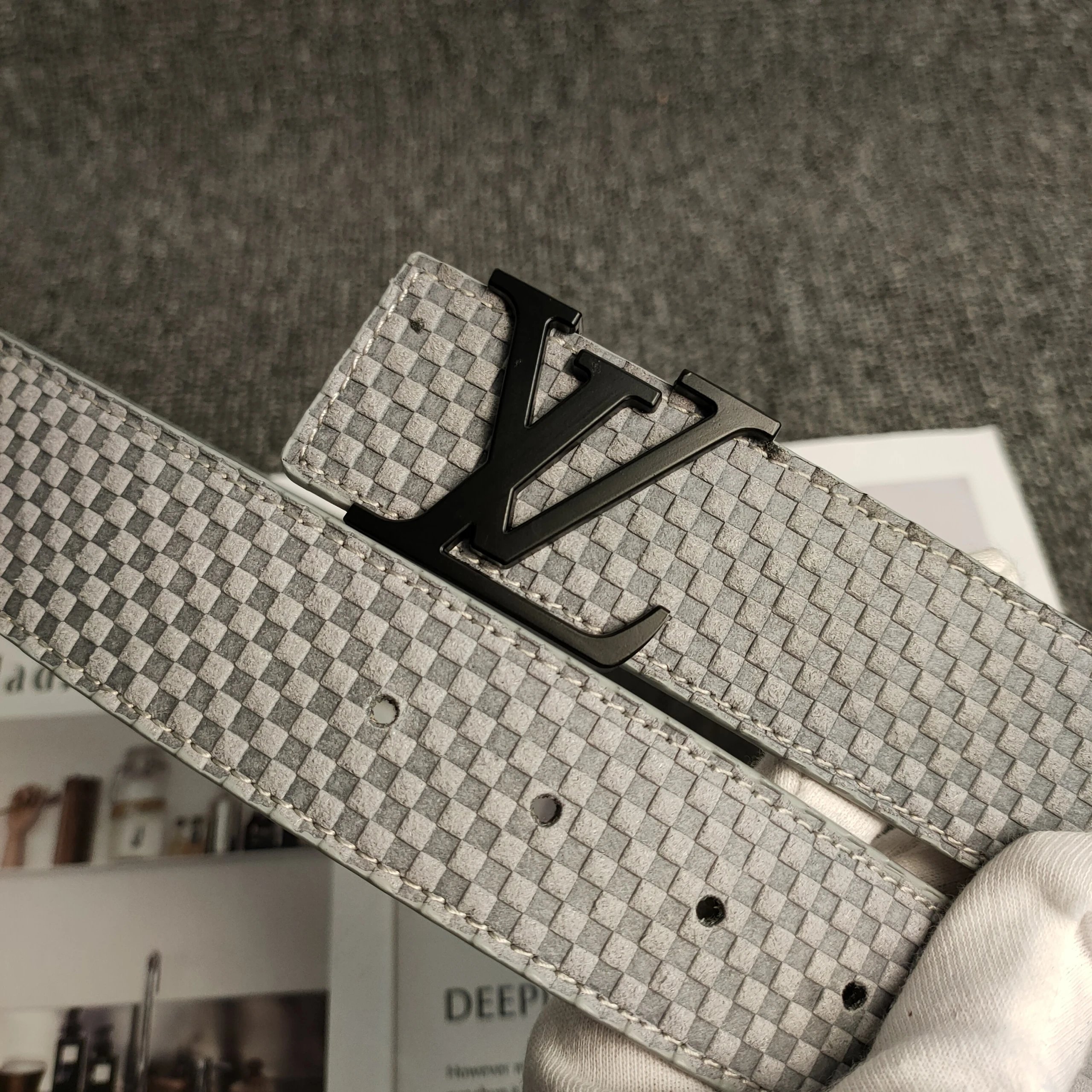Louis Vuitton Belts Monogram embossed belt with LV buckle image 10