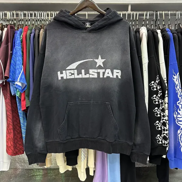 Hellstar Skull Graphic Washed Black Sweatpants - 12