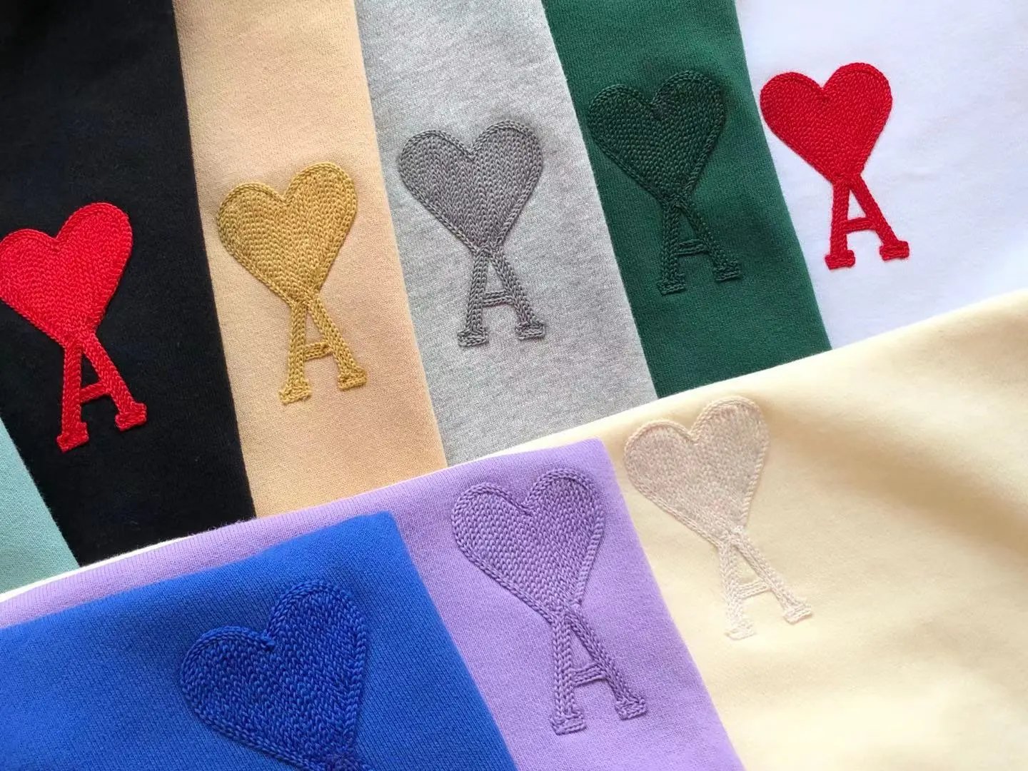 Ami Paris Heart Logo Hoodie Beige Hoodie - 13