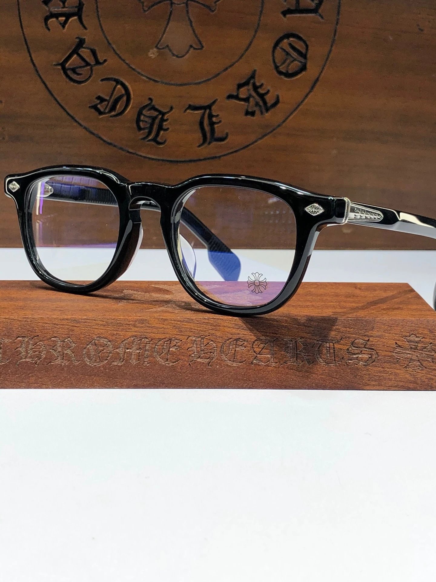 Chrome heart glasses