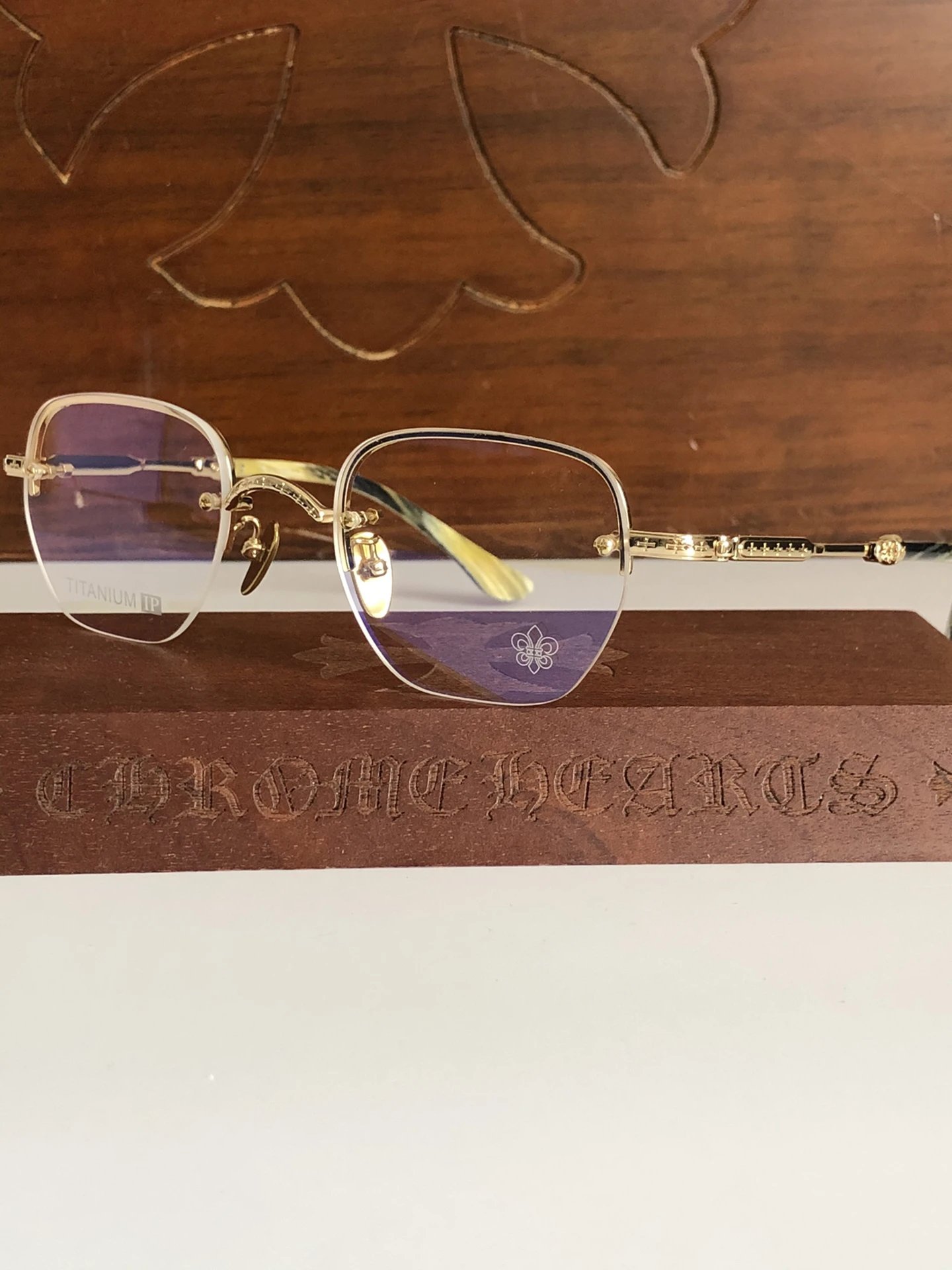 Chrome heart glasses