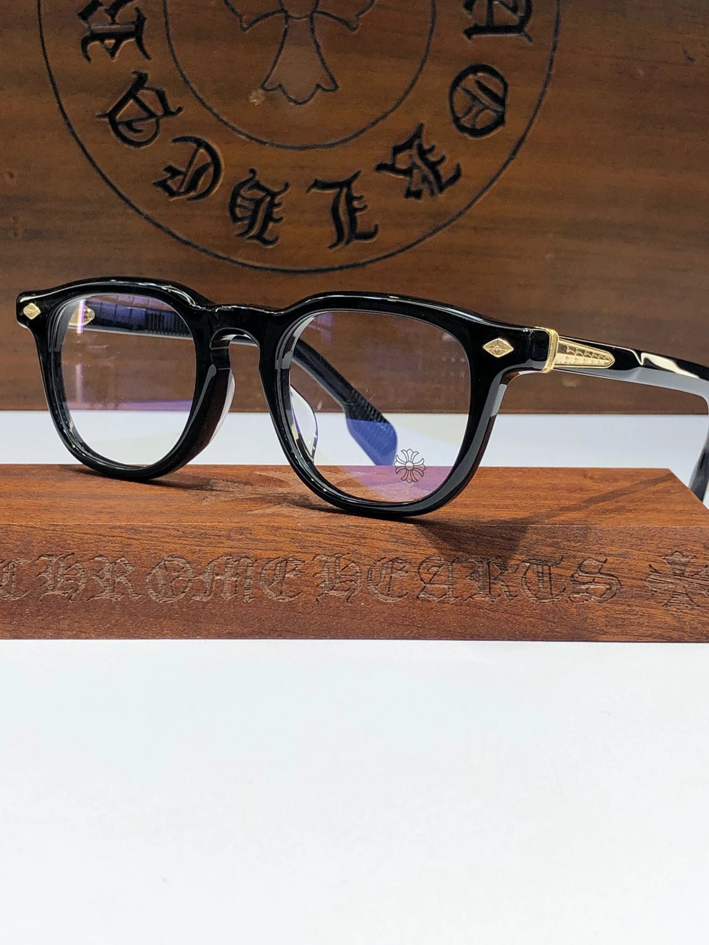 Chrome heart glasses