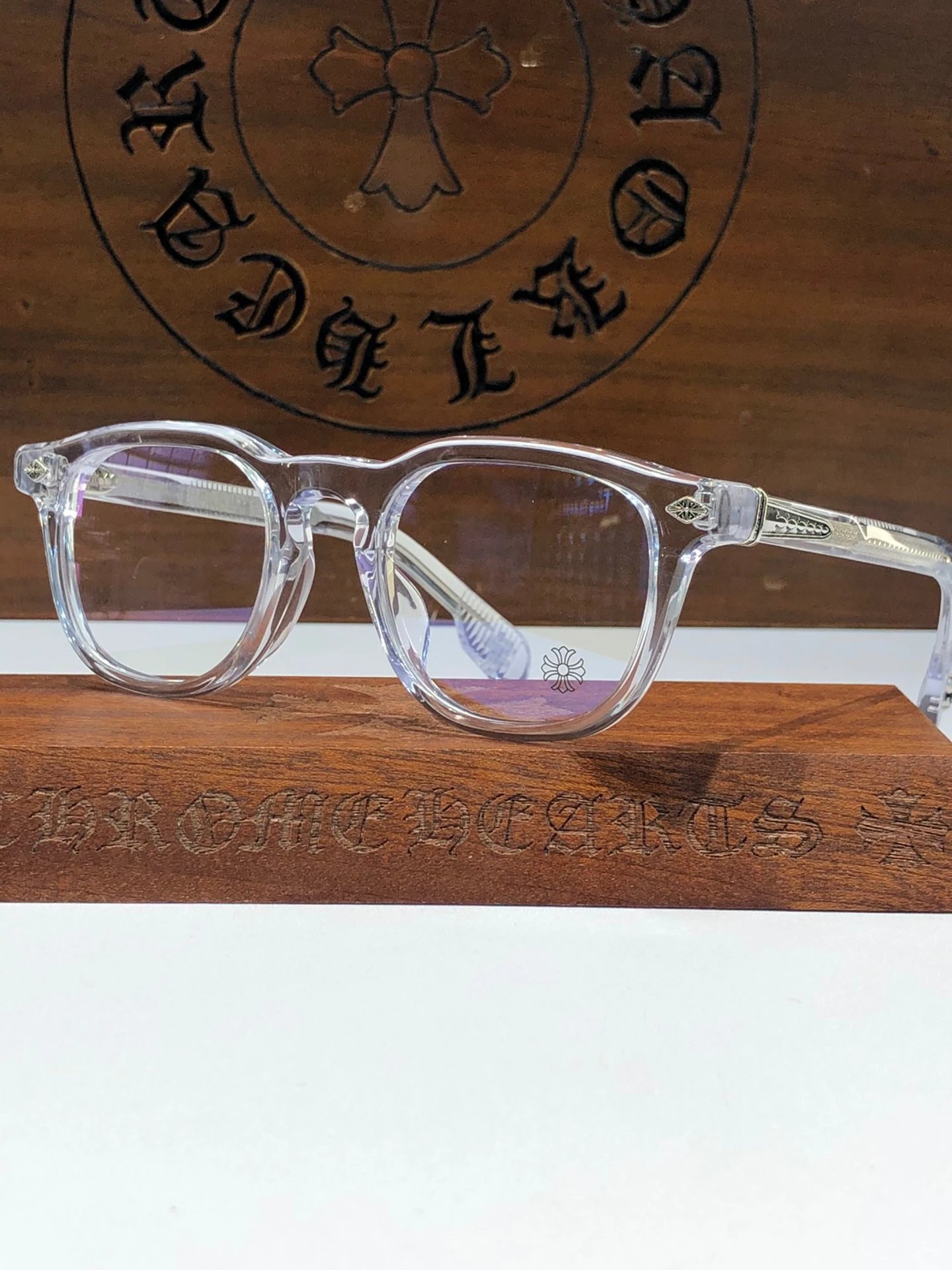 Chrome heart glasses