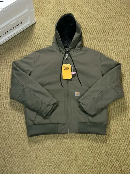 Carhartt Work In Progress Carhartt WIP Active Jacket Olive Green Hooded Jacket Outerwear.jacket - 1
