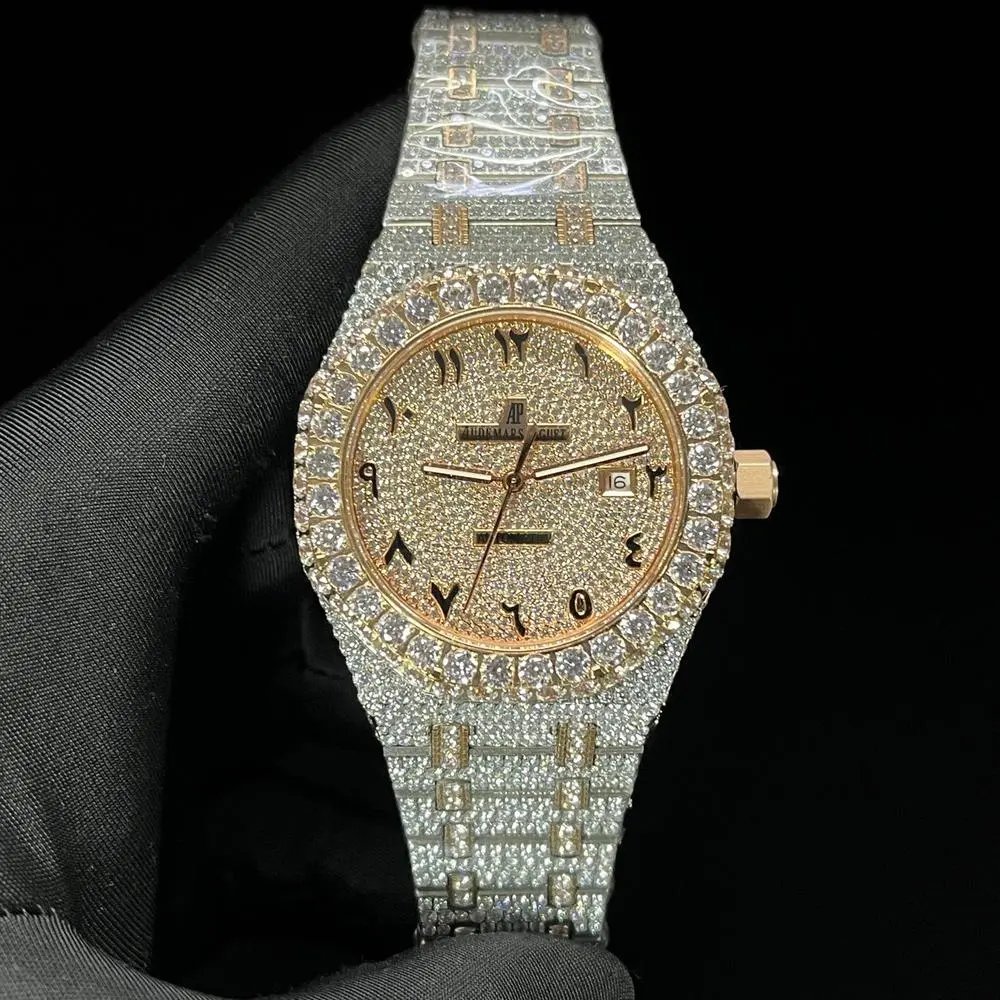 Audemars Piguet Royal Oak 15400SR custom‑set diamond watch — W2CFinds curated find