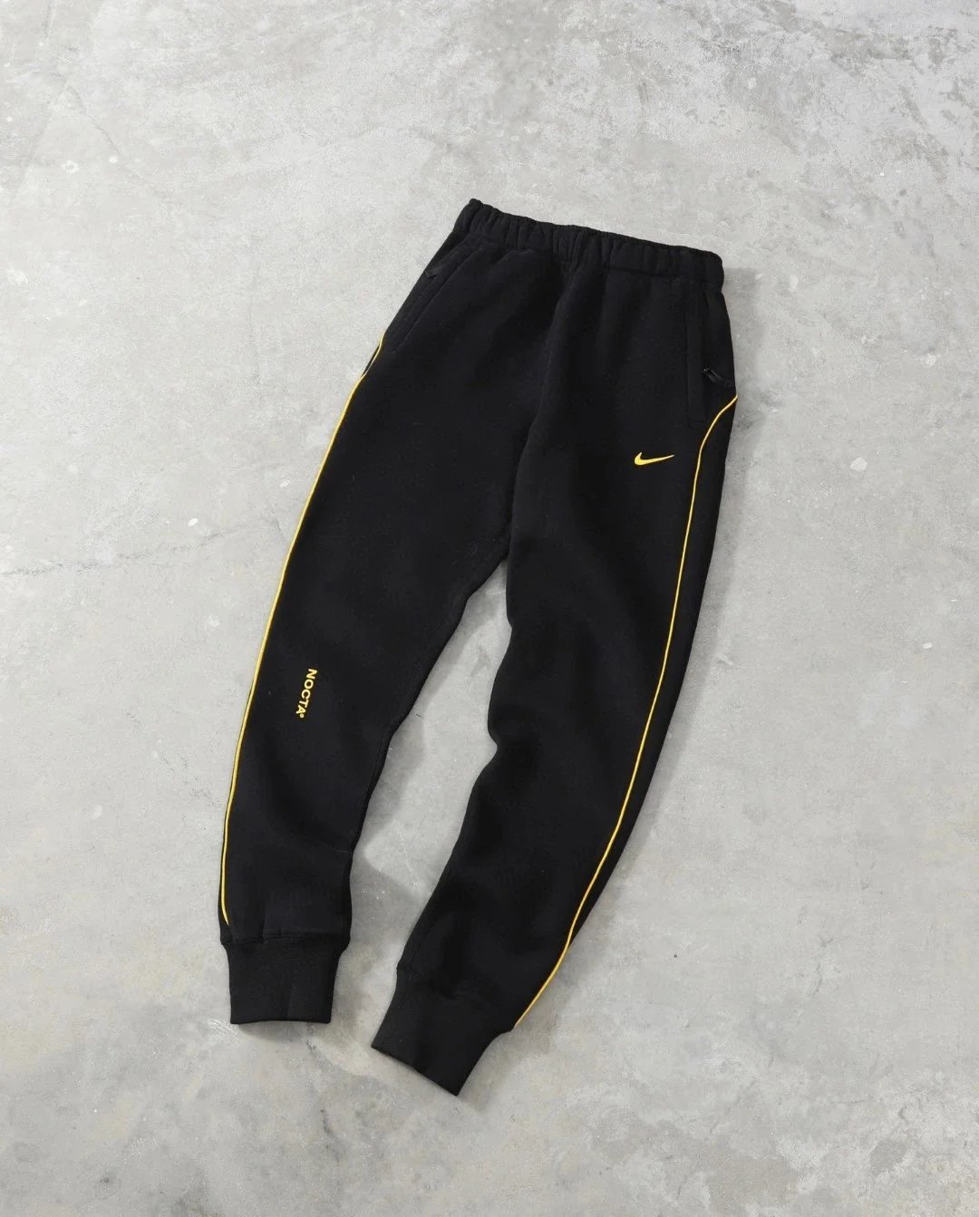 Black gold rimmed pants
