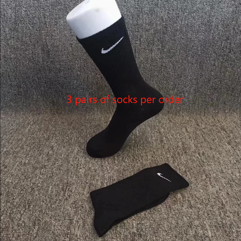 3-pair pack of black knee-highs