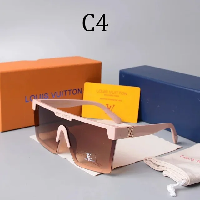 Louis Vuitton Eyewear Oversized shield sunglasses with LV monogram lenses product detail image 9