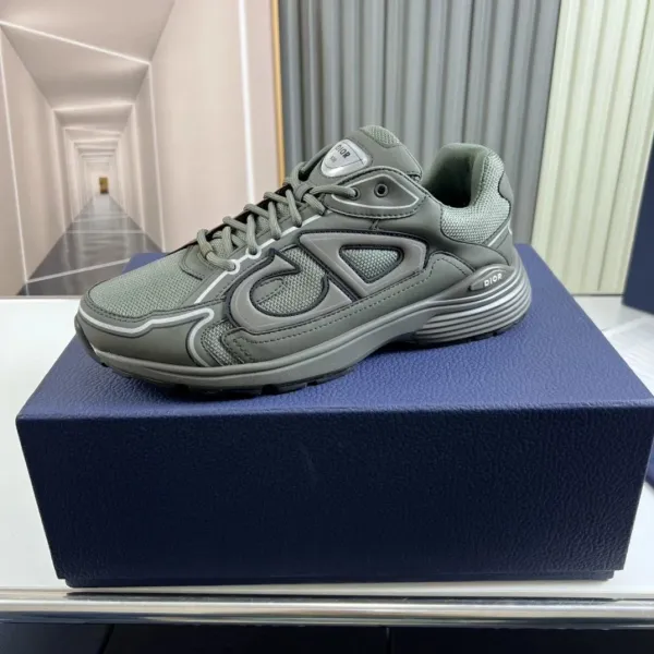 Dior B23 Low Gray Sneakers - 1