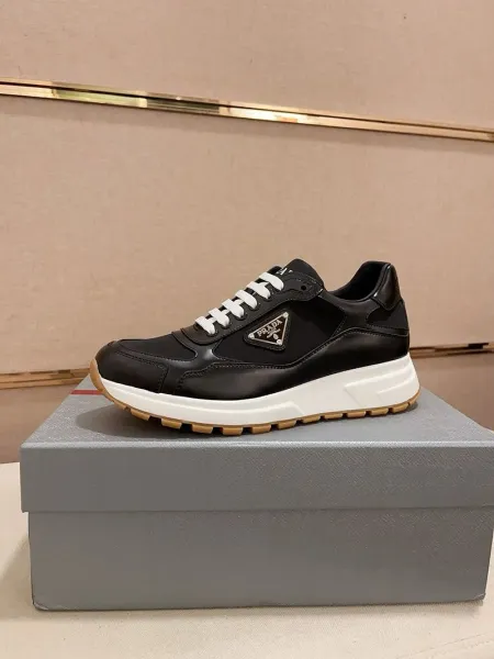 Prada Re-Nylon Triangle Logo Black Chunky Sneakers - 15