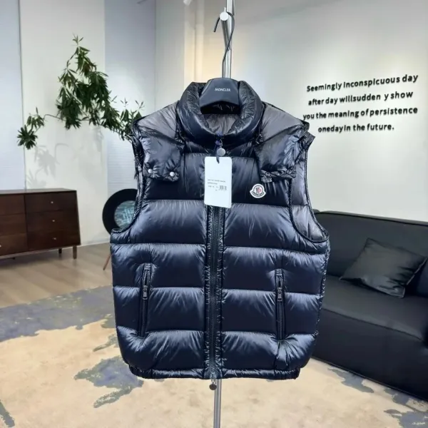 Moncler Maya Vest Navy Blue Down Vest - 1