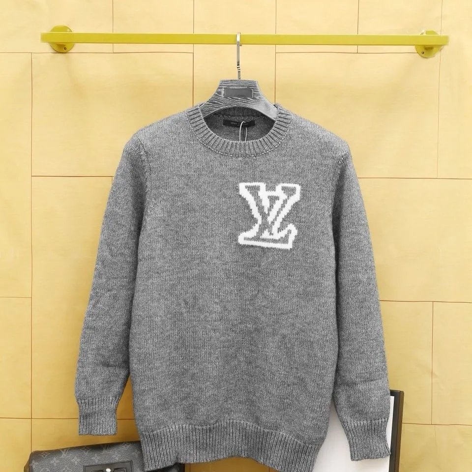 2024冬季欧洲站潮新款长袖毛衣字母logo提花男女同款时尚休闲百搭 2