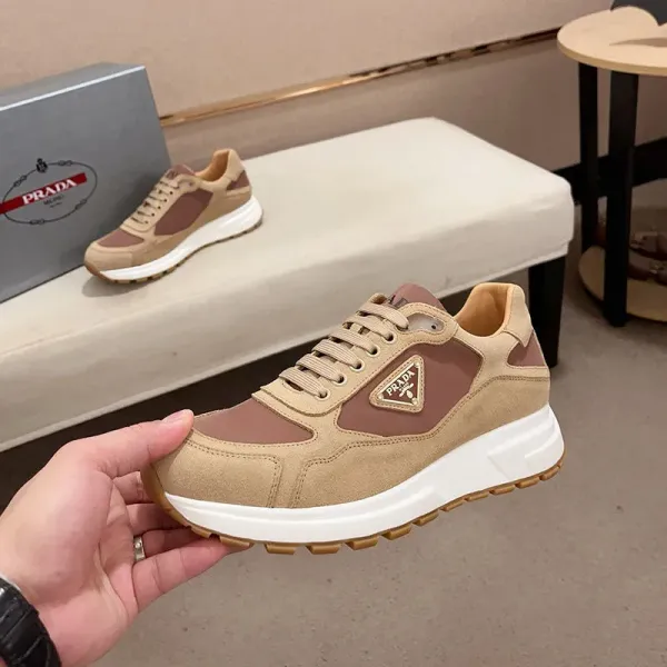 Prada Re-Nylon Chunky Sneakers Beige and Brown Sneakers - 1