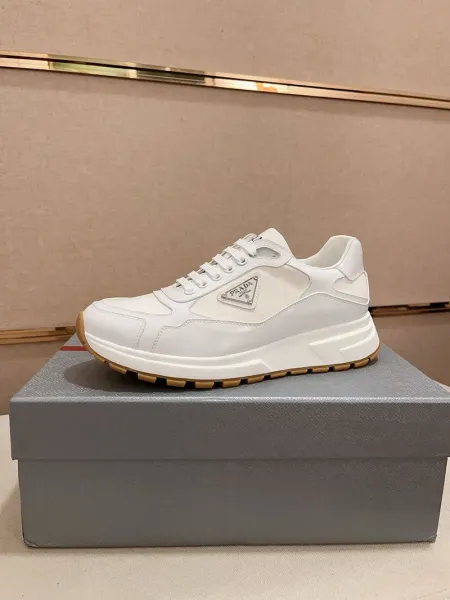 Prada Re-Nylon Triangle Logo Black Chunky Sneakers - 24