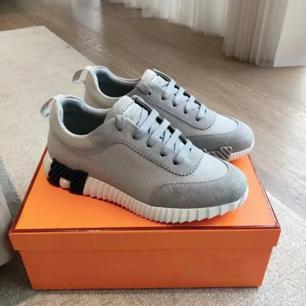 Hermès Oran Sneakers Gray Suede and Mesh Sneakers - 1