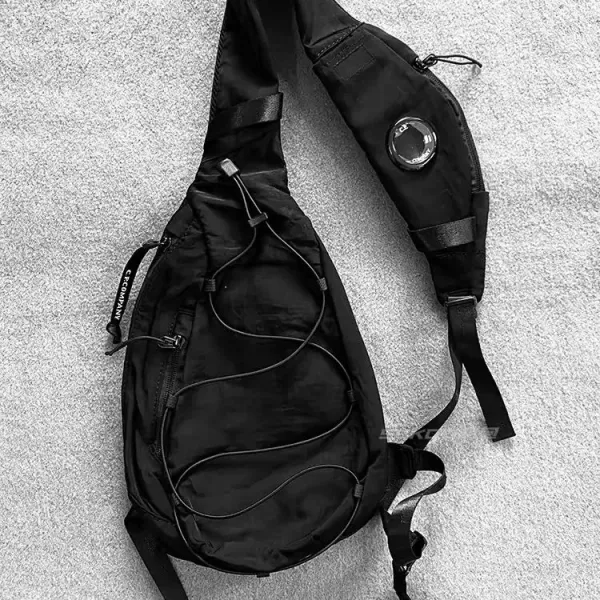 C.P. Company Goggle Pocket Hoodie Set in Pink with Black Crossbody Bag - 2