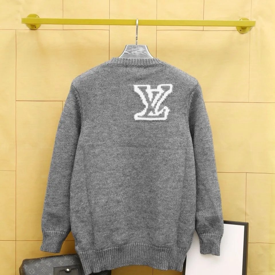 2024冬季欧洲站潮新款长袖毛衣字母logo提花男女同款时尚休闲百搭 3