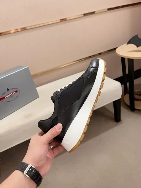 Prada Re-Nylon Triangle Logo Black Chunky Sneakers - 17