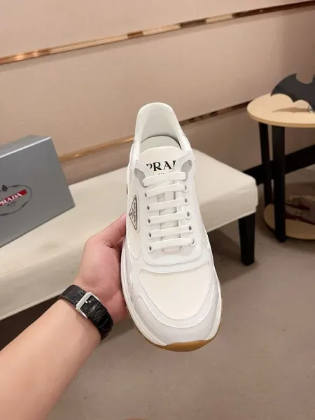 Prada Re-Nylon Triangle Logo Black Chunky Sneakers - 23