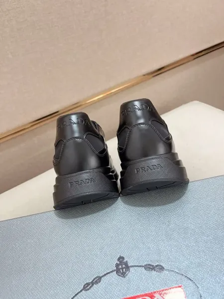 Prada Re-Nylon Triangle Logo Black Chunky Sneakers - 11