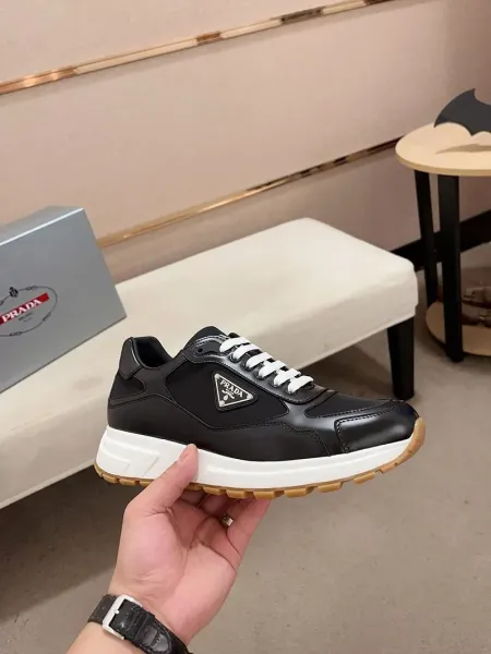 Prada Re-Nylon Triangle Logo Black Chunky Sneakers - 16