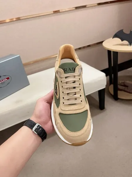 Prada Re-Nylon Triangle Logo Black Chunky Sneakers - 32