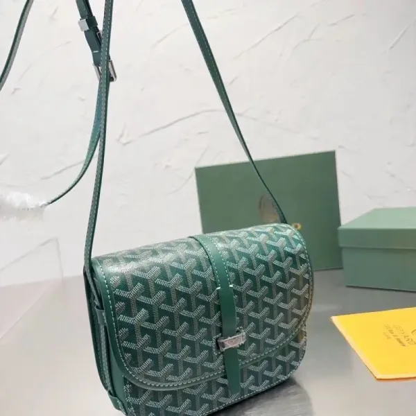Goyard Saint Louis Saddle Bag Black and Tan Crossbody Bag - 6