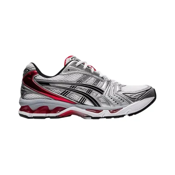 Asics Gel-Kayano 14 Silver Red Running Shoes - 1