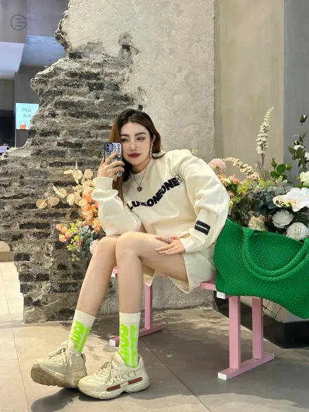 Gucci Rhyton Logo Print Beige Chunky Sneakers - 5