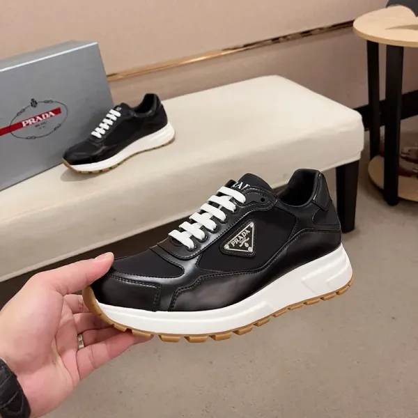 Prada Re-Nylon Chunky Sneakers Black White - 1
