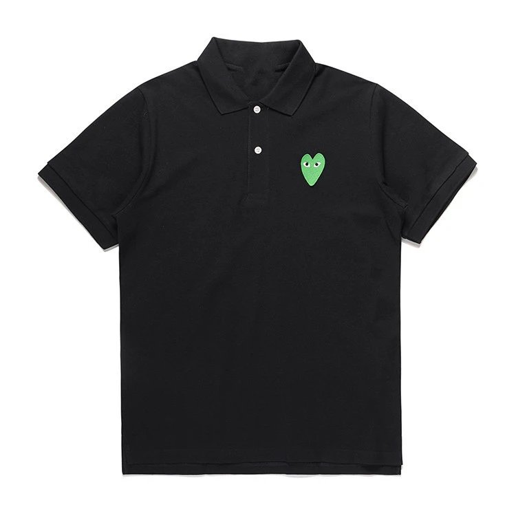 Black Long Green Heart