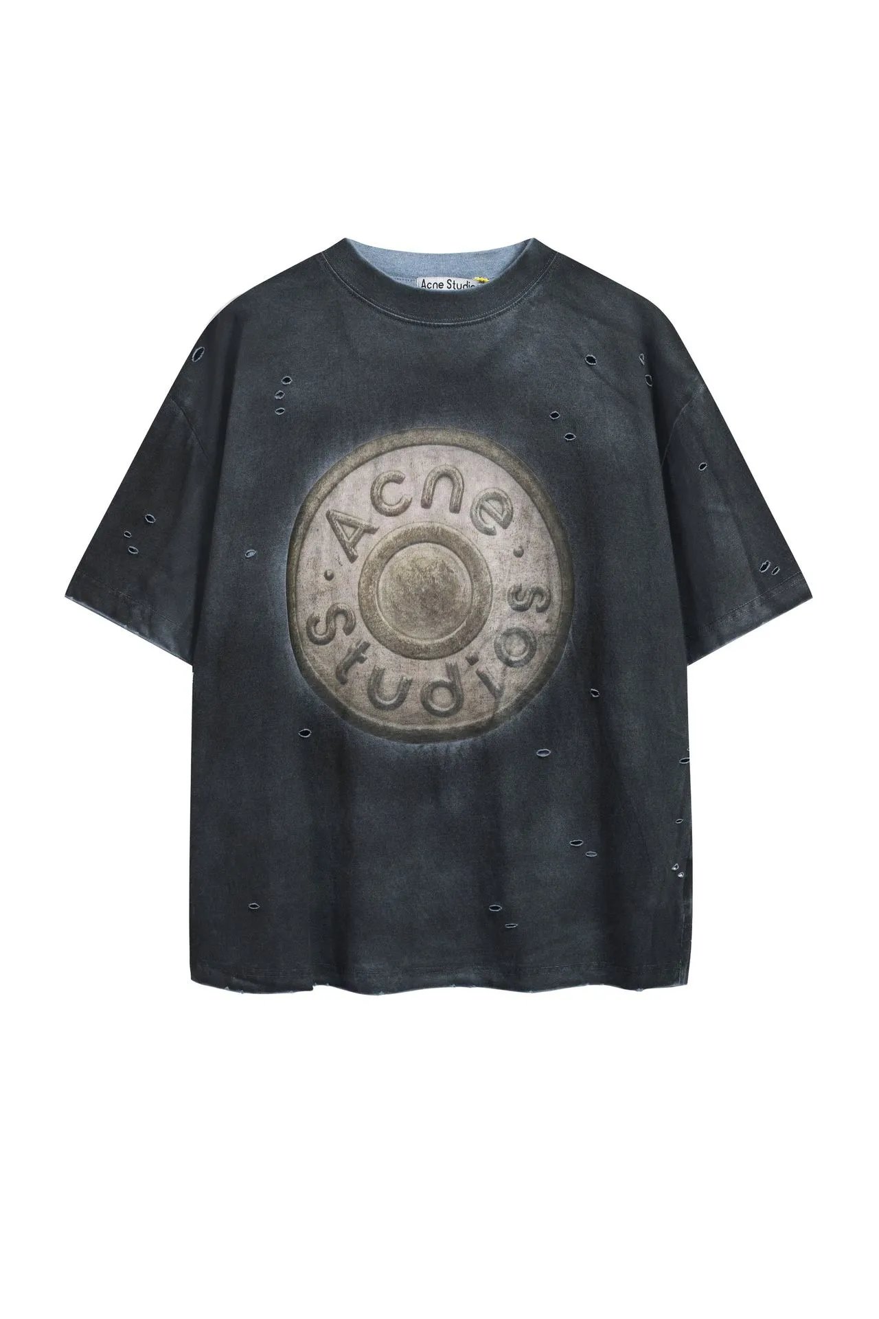 Spray-Painted Distressed Short Sleeve