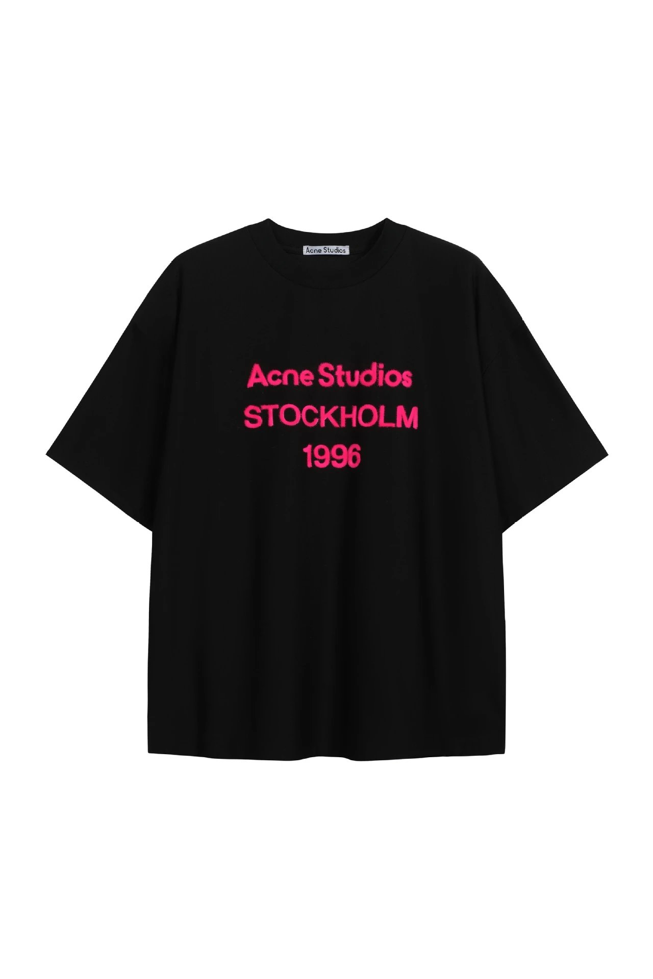 Flocked Short Sleeve Black