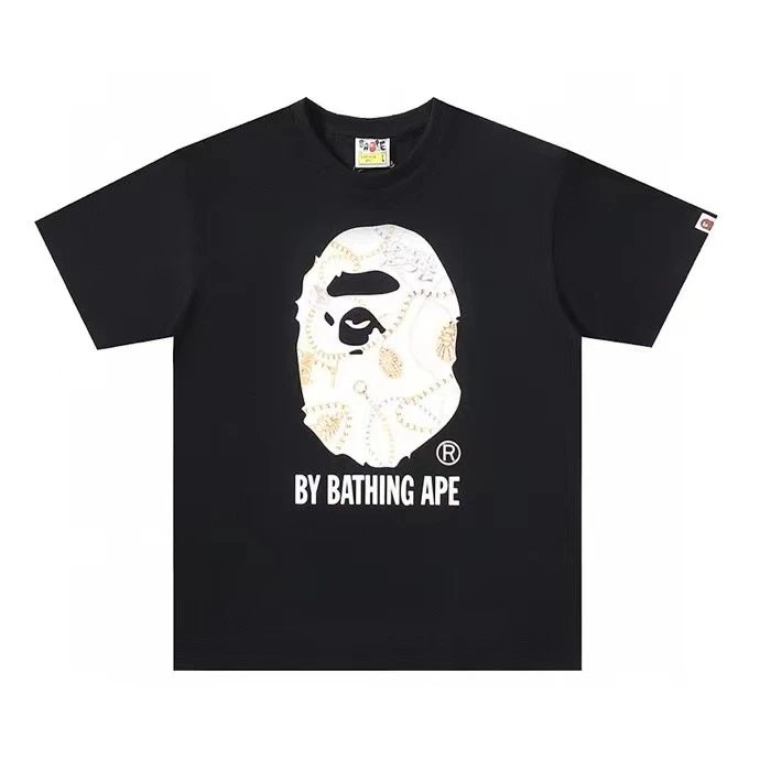 Gold Chain Ape Head Black