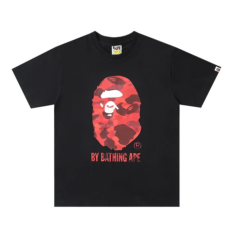 Camouflage Alphabet Ape Head Black Red