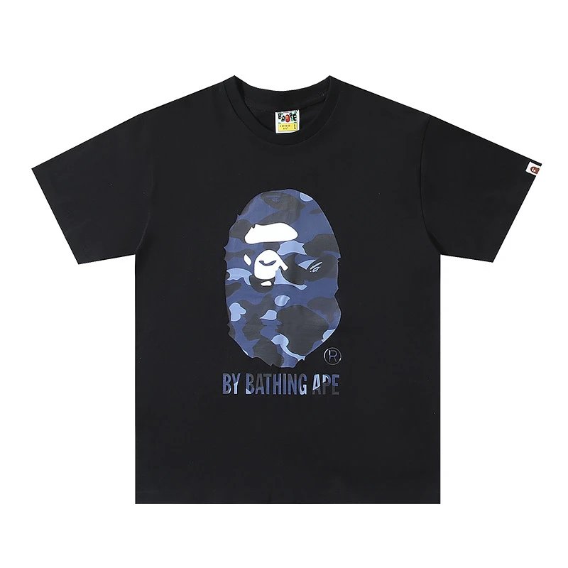 Camouflage Alphabet Ape Head Black and Blue