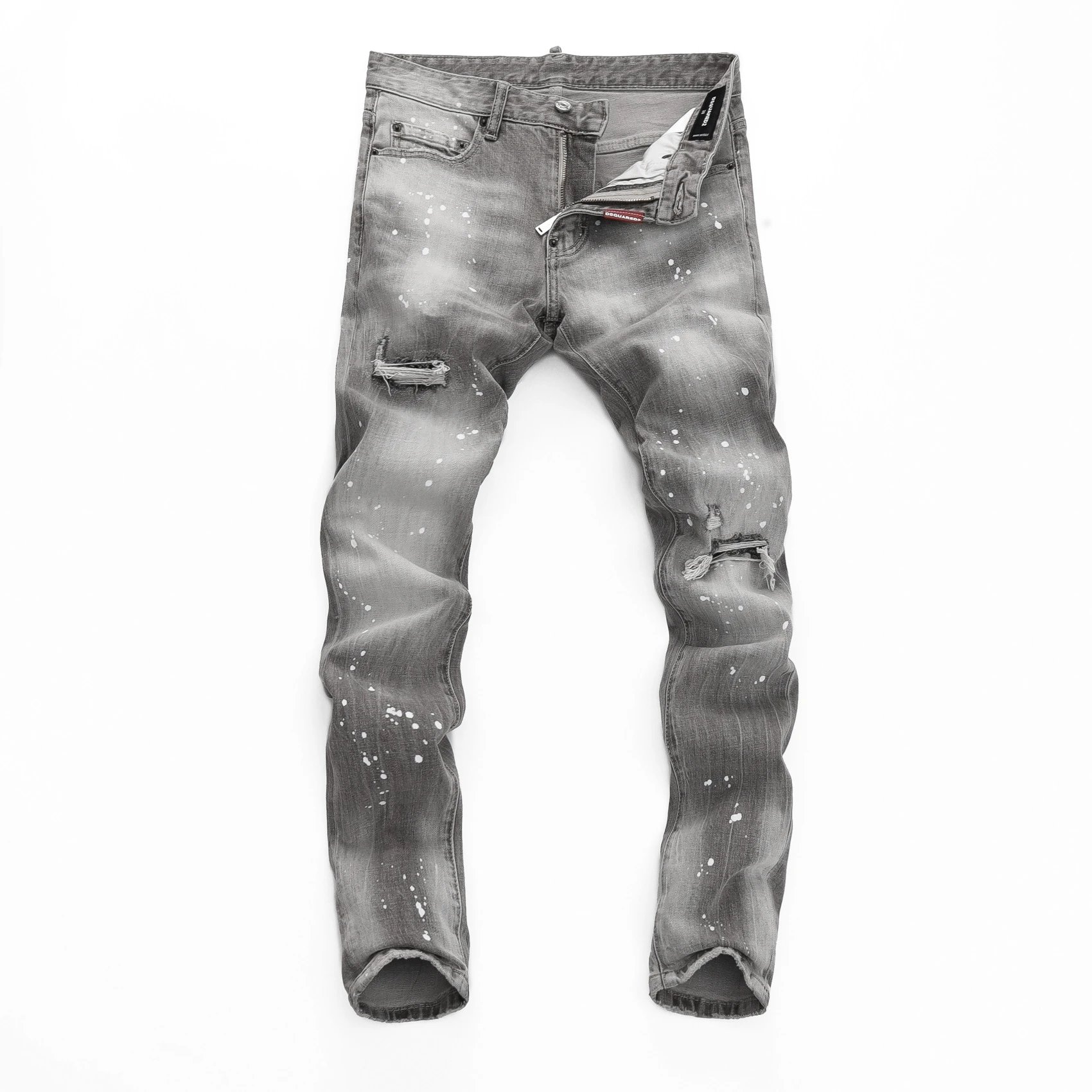 Stylish Ripped Stretch Skinny Jeans for Clubwear - Hong Kong Style