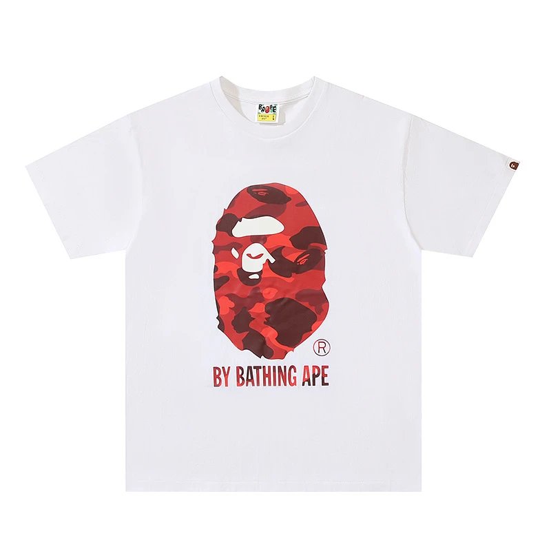 Camouflage Alphabet Ape Head White Red