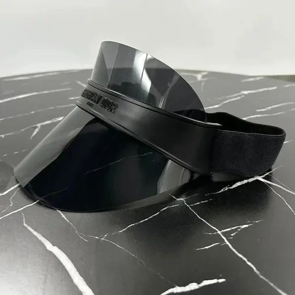 Design Visor Shield Black Transparent Sun Visor Hats - 1