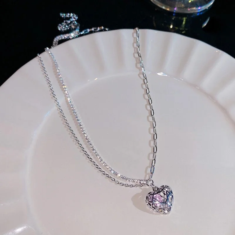 Silver Heart Necklac