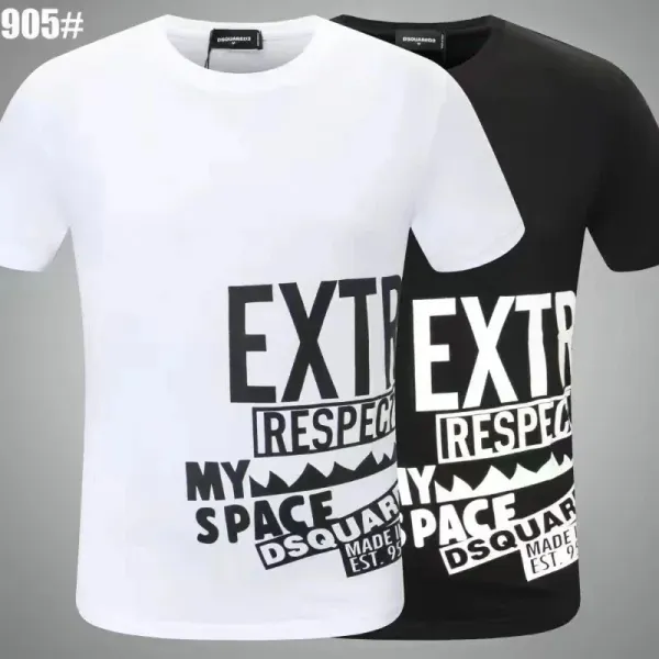 Dsquared2 Extra Respect Graphic Print T-Shirt White / Black - 1