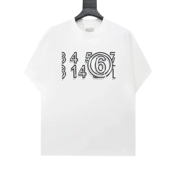 Maison Margiela Number Print White T-Shirt - 1