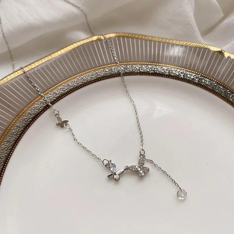 Silver Butterfly Nec