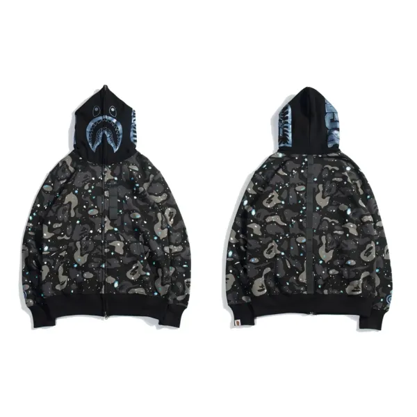 A Bathing Ape Shark Head Print Sweatpants Black / Gold - 5