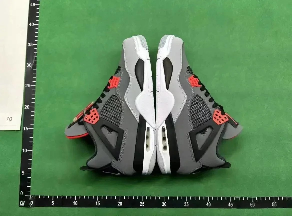 Nike Air Jordan 4 White Navy Grey Retro Basketball Sneakers
