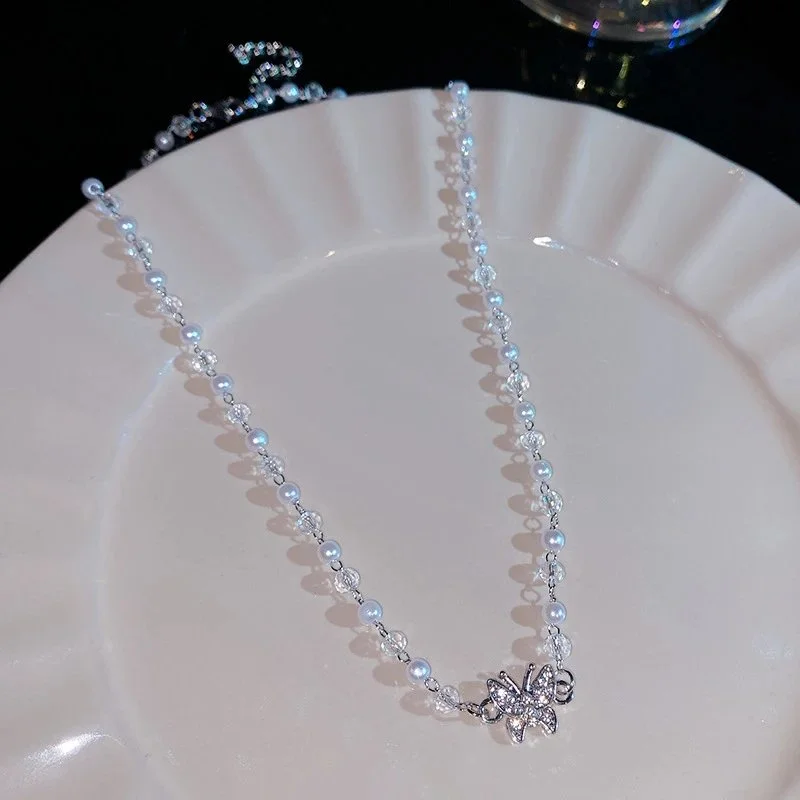 Silver Butterfly Nec