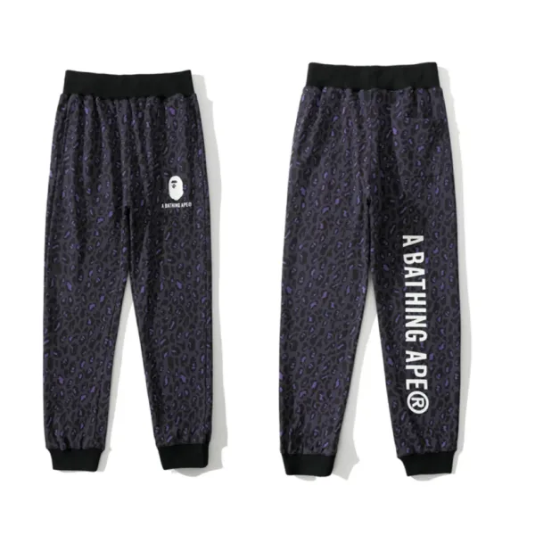 A Bathing Ape Leopard Print Jogger Sweatpants - 1